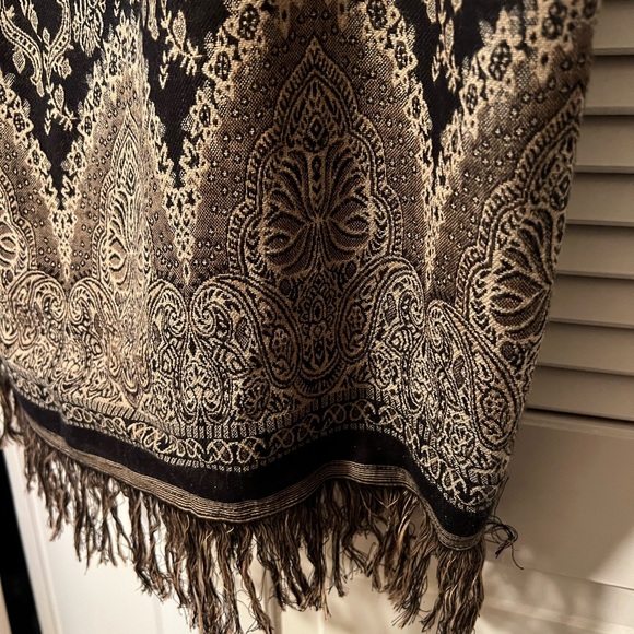 Vintage skirt NOS border print rayon lined skirt - Picture 2 of 10